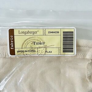 Longaberger Tidbit Basket Fabric Liner Flax